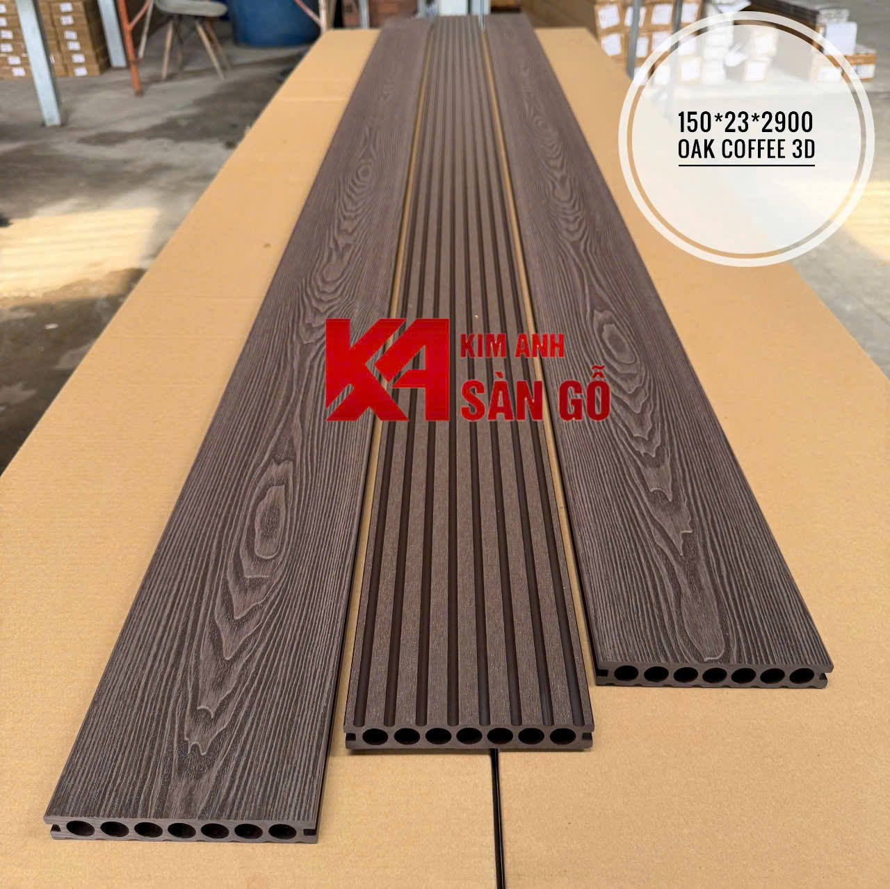 Sàn Gỗ Nhựa Lỗ Tròn OAK HK-01 23mm